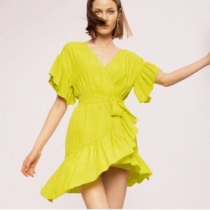 NISSA Asymmetrical Ruffle Midi Dress Size 8